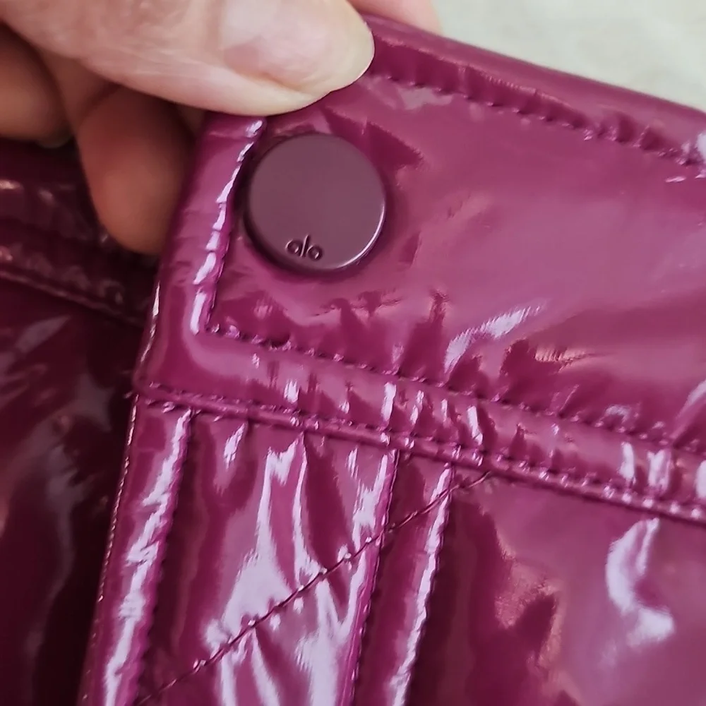 ALO Yoga Shiny Pink Quilted Skirt